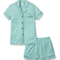 Petite Plume Pajama Set Pima Short Sleeve in Mint