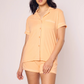 Petite Plume Pajama Set Pima Short Sleeve in Peach