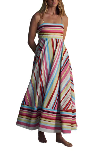 Rue Dress - Monarch Stripe