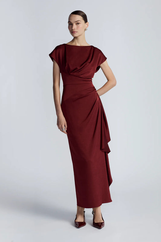 Florence Dress - Bordeaux