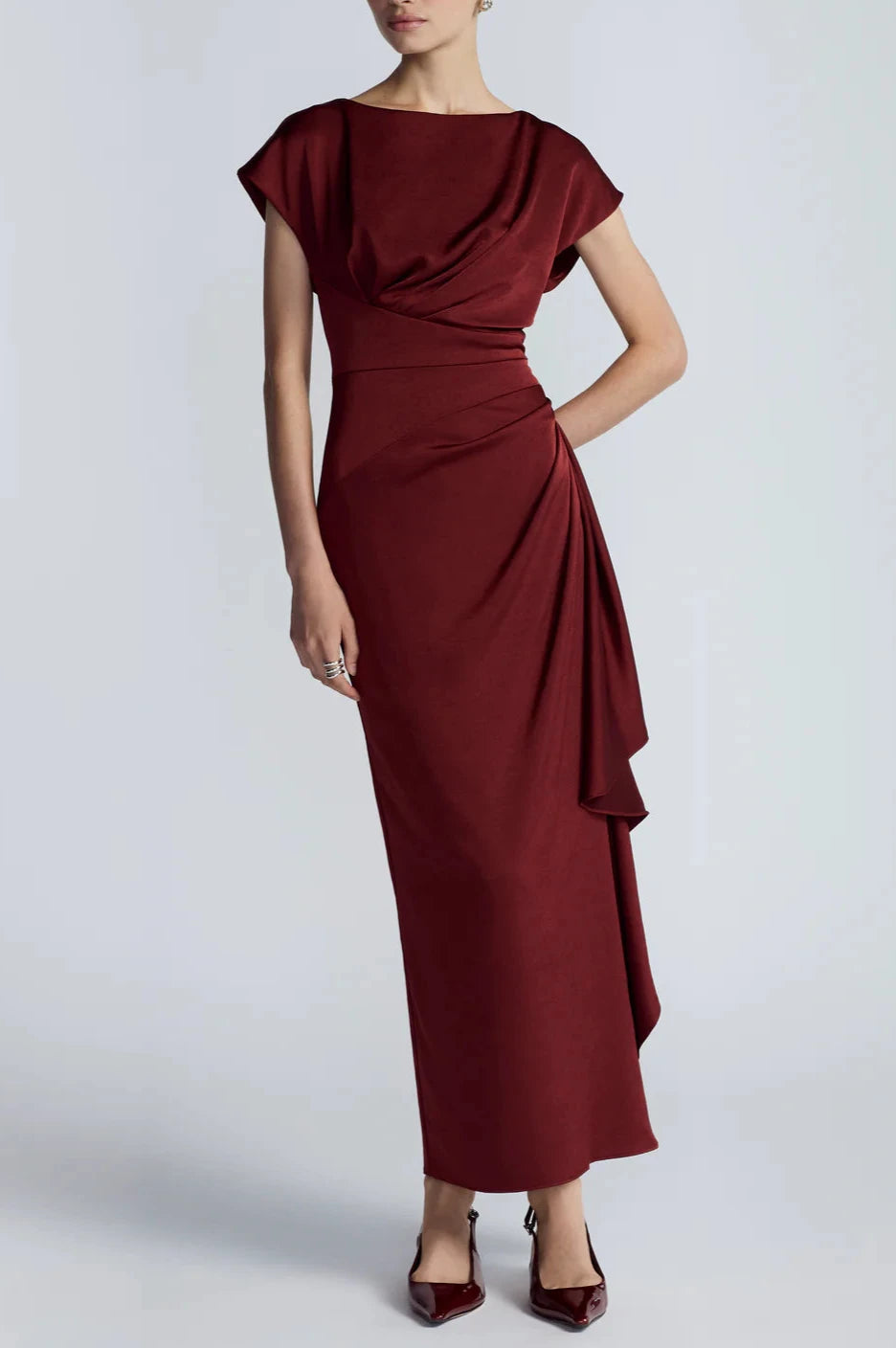 Florence Dress - Bordeaux - The Lake Forest Shop