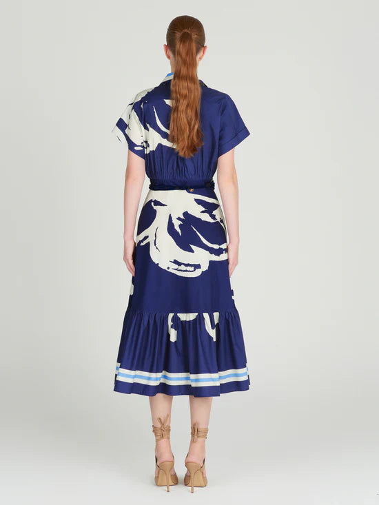 Silvia Tcherassi Loni Dress Navy Stripes