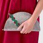 Beaded Lune Clutch
