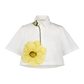 Peony Embroidered Cropped Shirt - The Lake Forest Shop