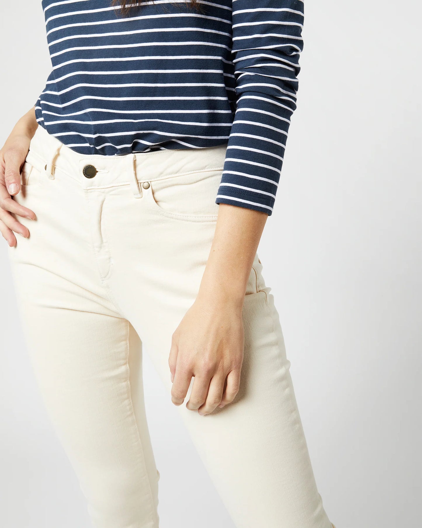 Flare Cropped 5-Pocket Jean Natural Stretch Denim