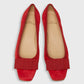 Bridgette Shoe in Red Suede