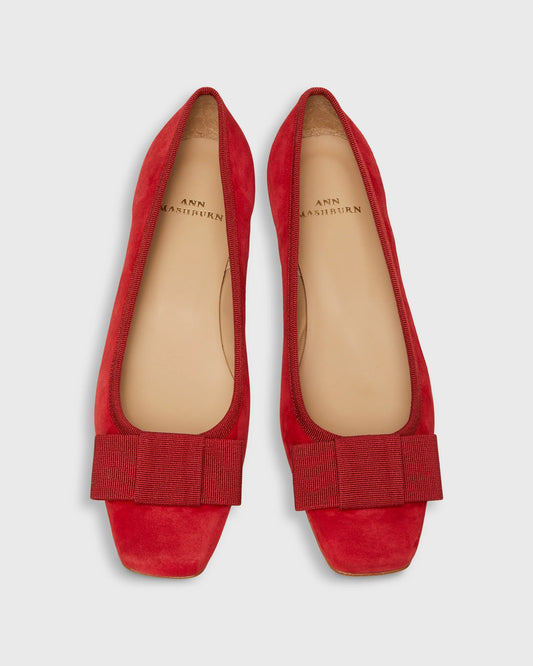 Bridgette Shoe in Red Suede