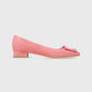 Buckle Shoe in Peony Suede