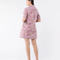 Elbow Sleeve Frill Dress