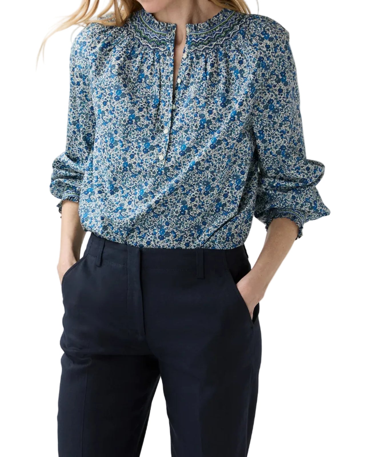 Christine Smocking Top - The Lake Forest Shop