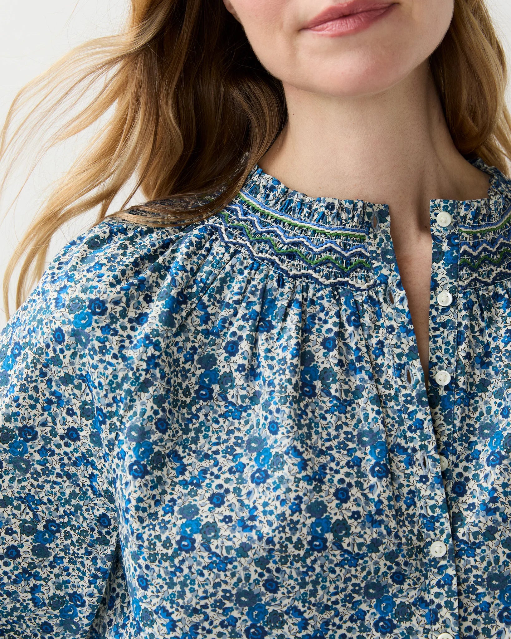 Christine Smocking Top - The Lake Forest Shop