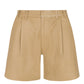 SPRWMN Khaki Leather Trouser Shorts