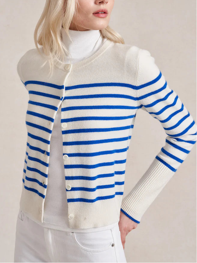 Striped Lean Lines Cardigan - The Lake Forest Shop