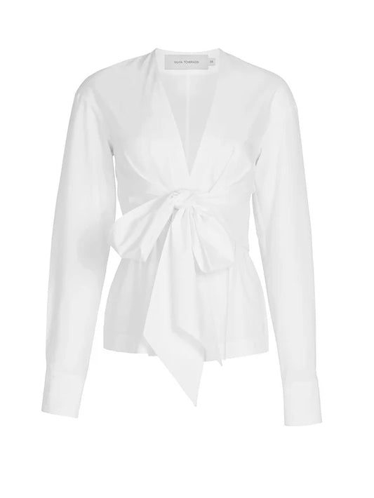 Silvia Tcherassi Saanvi Blouse White - The Lake Forest Shop