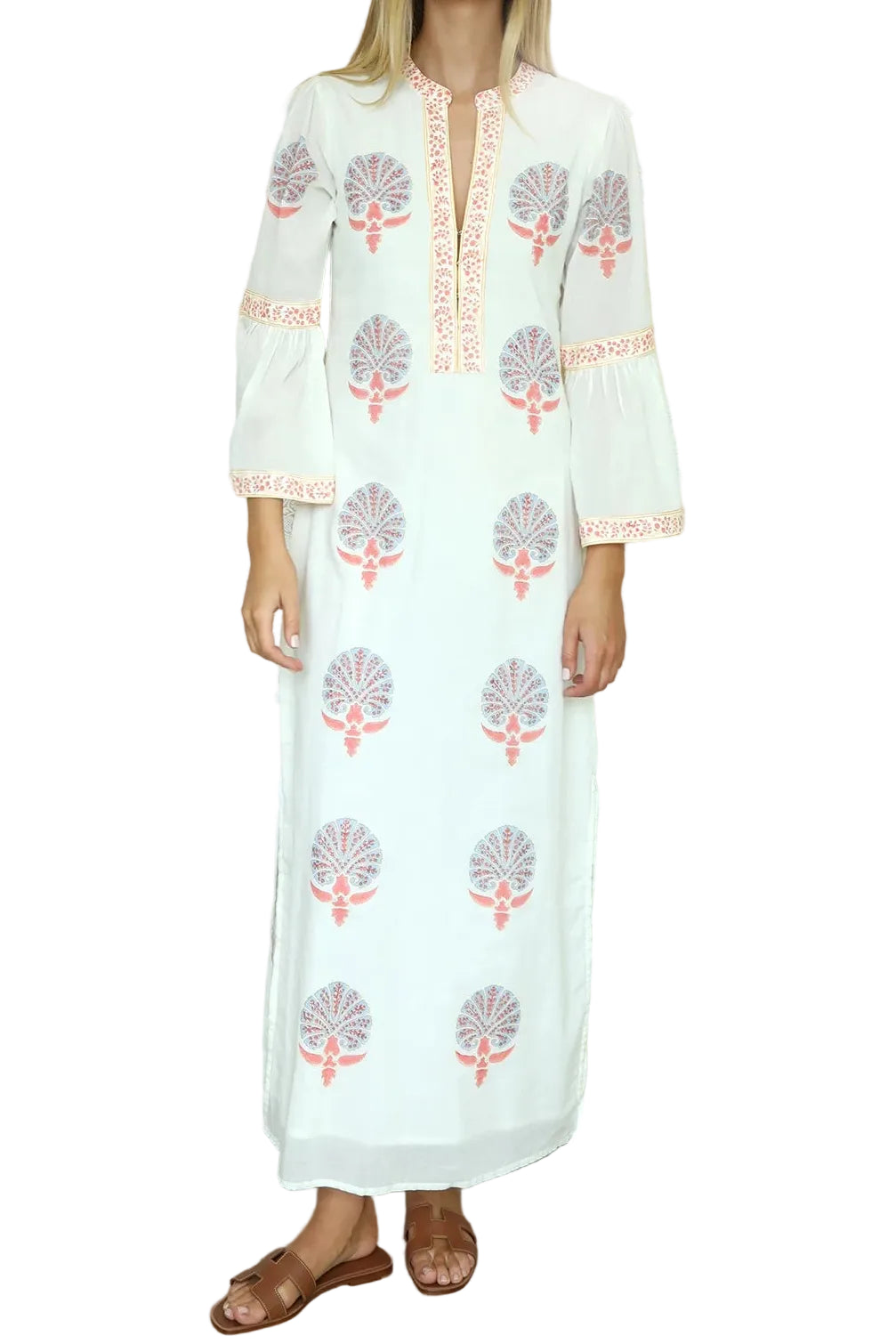 Saffron Medallion Kaftan - The Lake Forest Shop