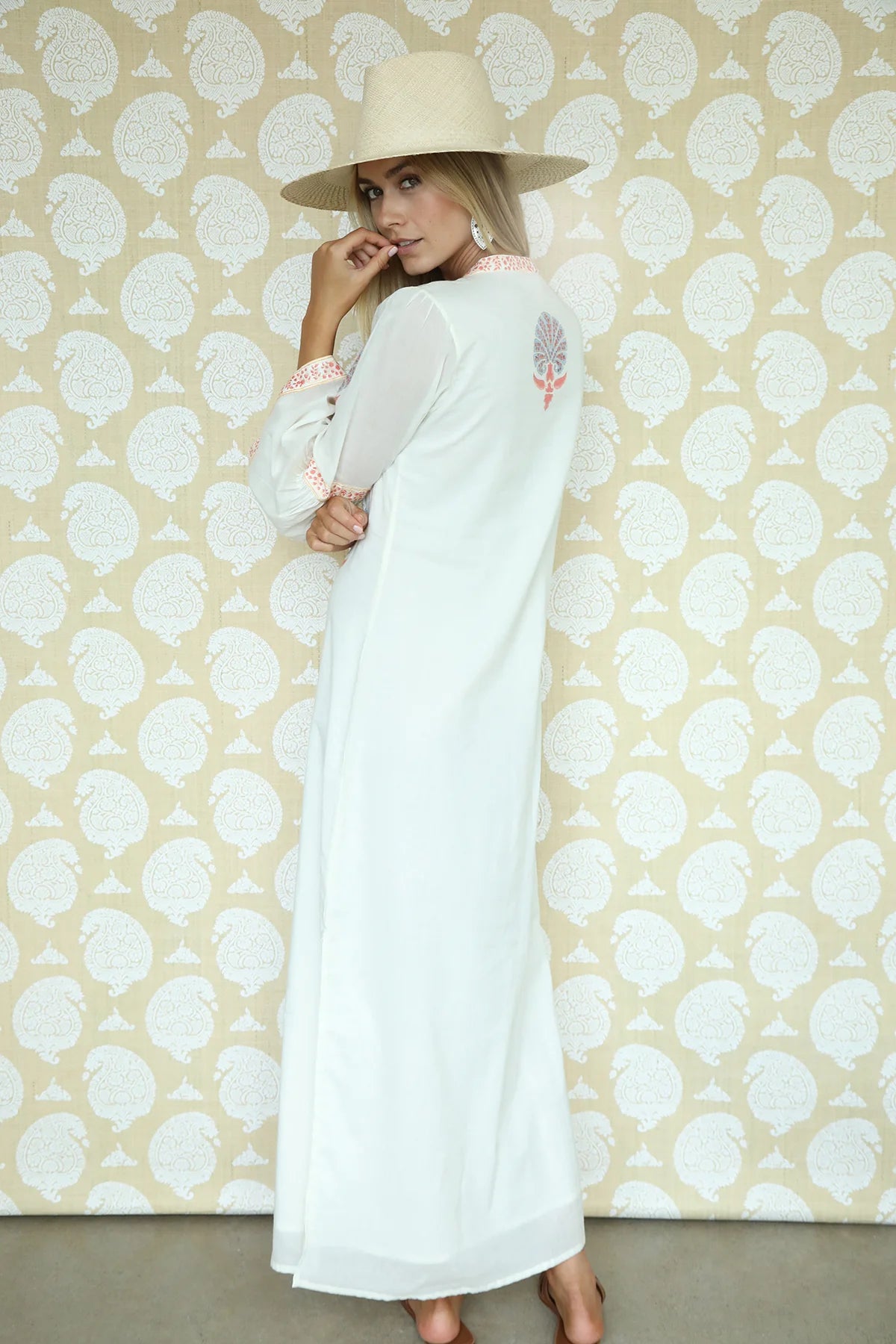 Saffron Medallion Kaftan - The Lake Forest Shop