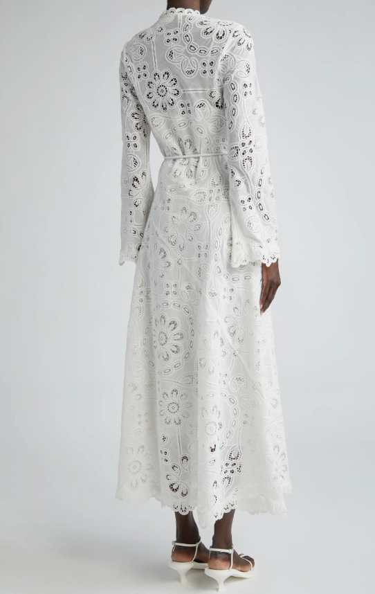 Ottie Lace Embroidered Maxi Dress