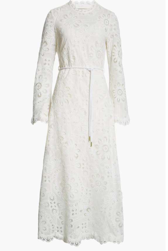 Ottie Lace Embroidered Maxi Dress