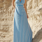 Aston Studio Betty Dress in Ocean Depth/Seashell Stripe