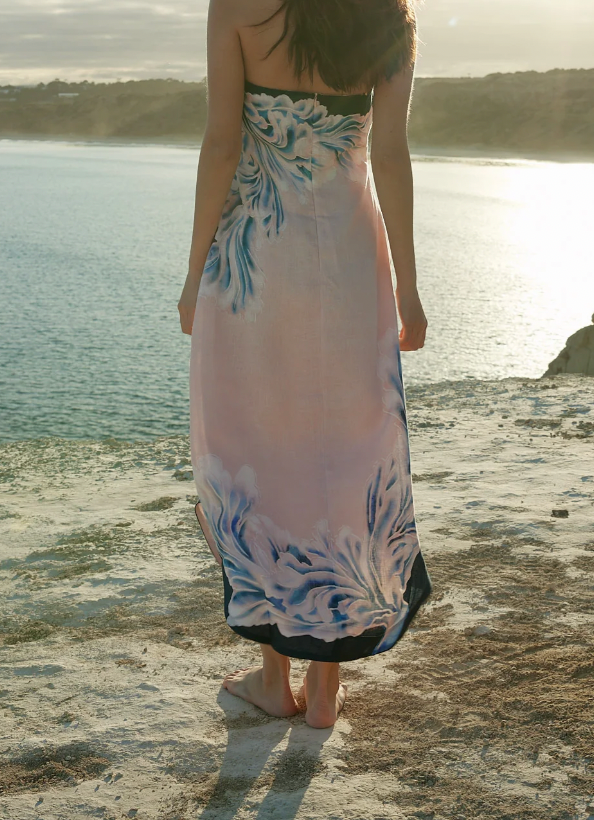 Aston Studio Maeve Dress in Seashell/Iceberg