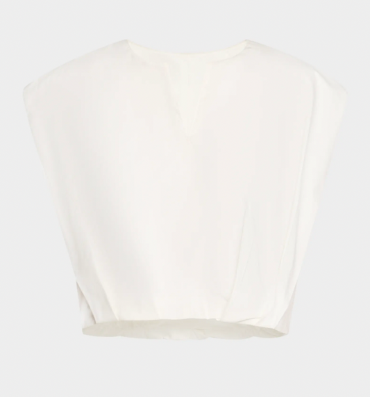 Wrenli Sleeveless Pleated Top