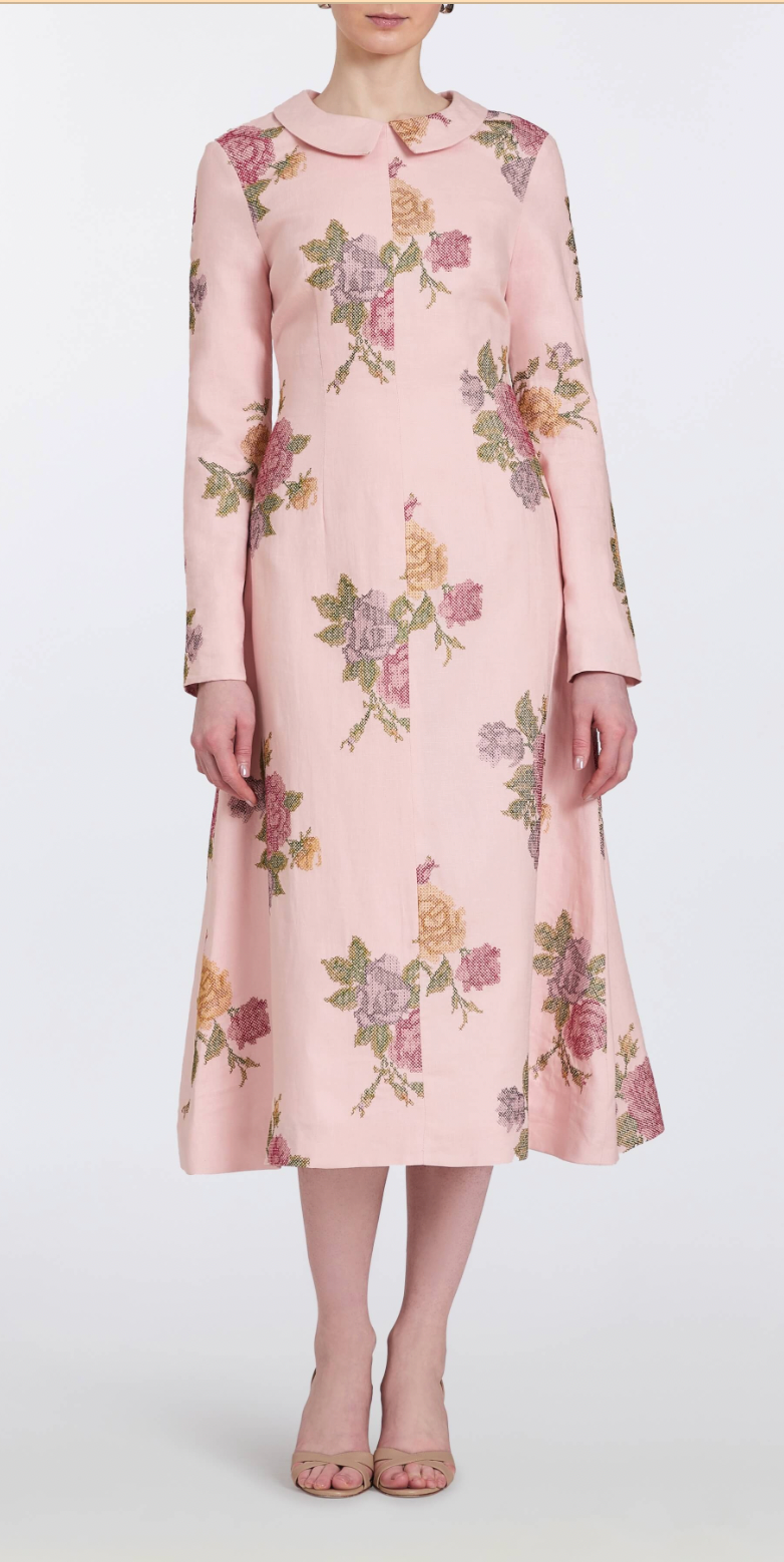 Gretel A-Line Midi Dress w/Sleeves - The Lake Forest Shop