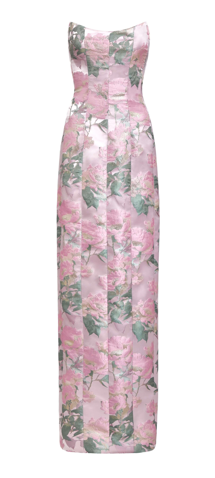 Odessa Strapless Column Gown - The Lake Forest Shop