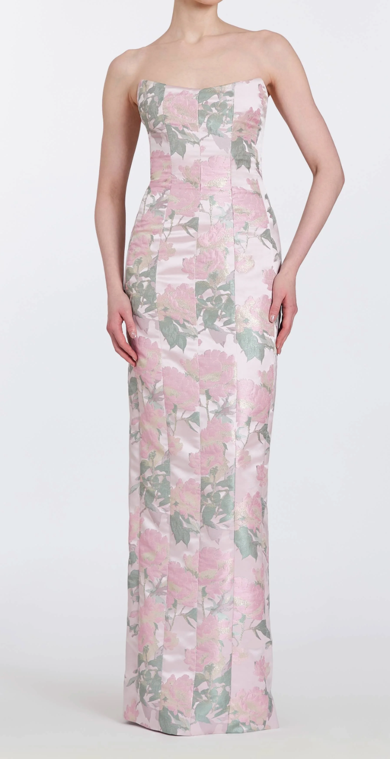Odessa Strapless Column Gown - The Lake Forest Shop