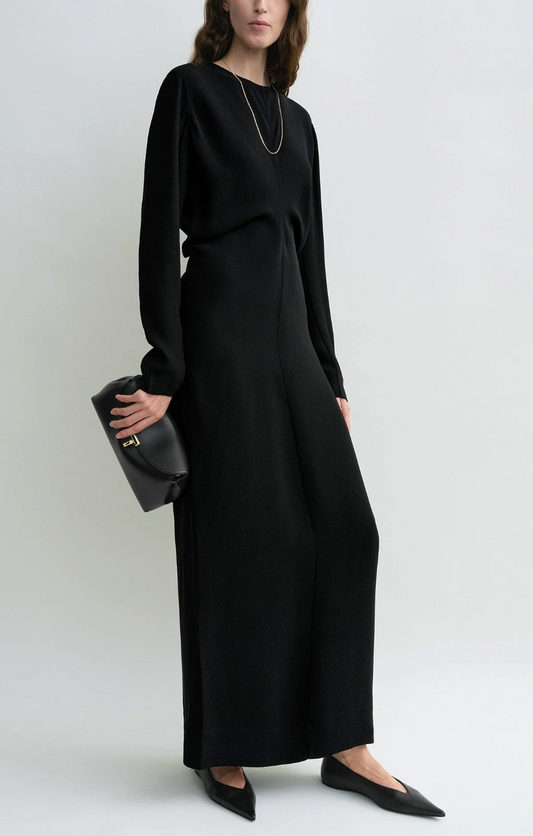 Long Sleeve Slouch Waist Dress