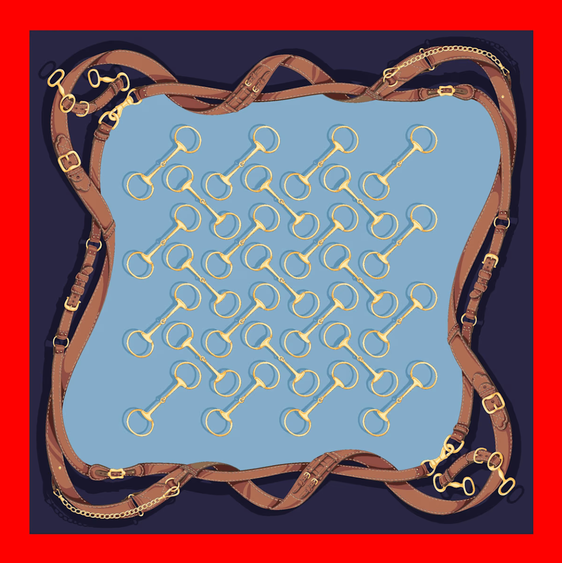 Off To The Races Italian Silk Scarf