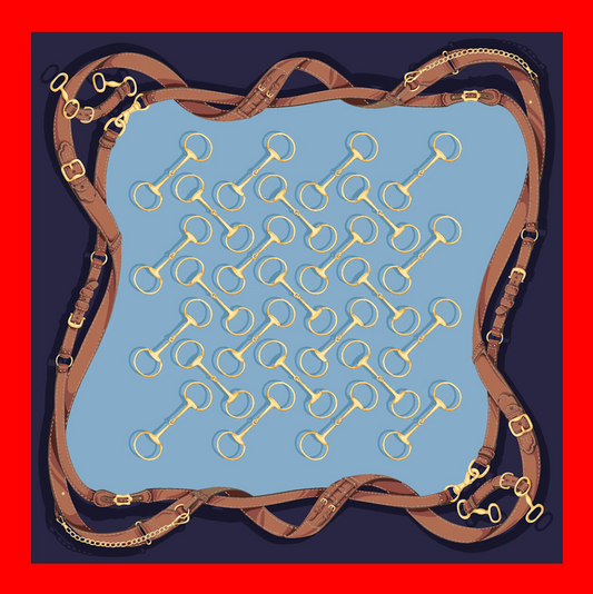 Off To The Races Italian Silk Scarf