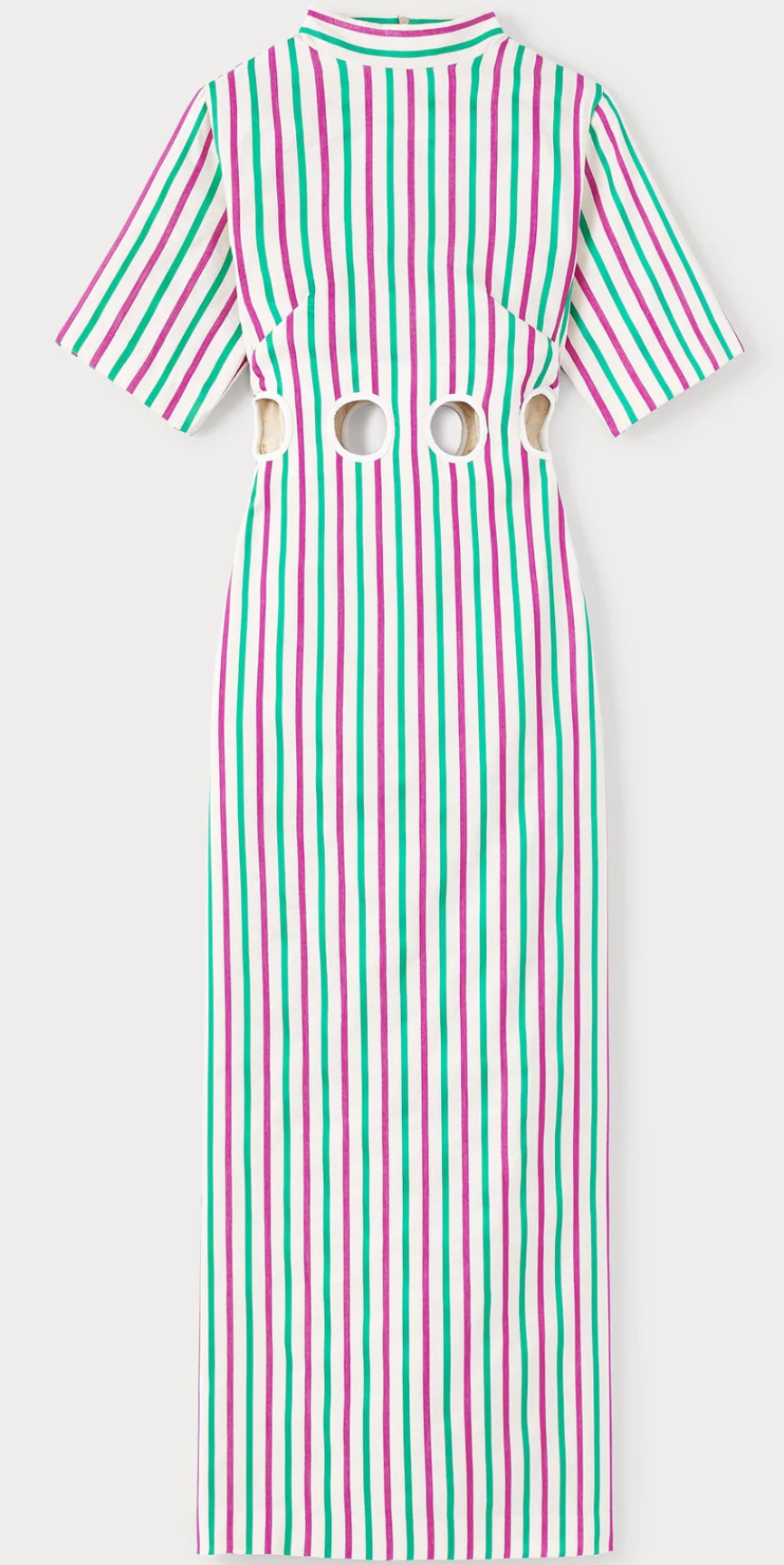 Destree Yayoi Stripe Ruby & Green Dress