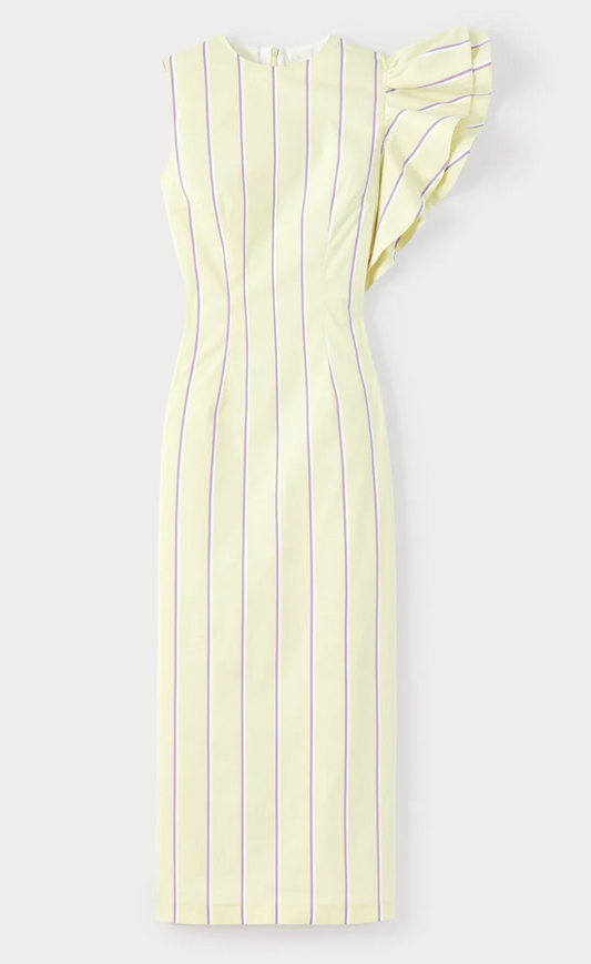 Destree Franz Soft Stripe Dress Yellow