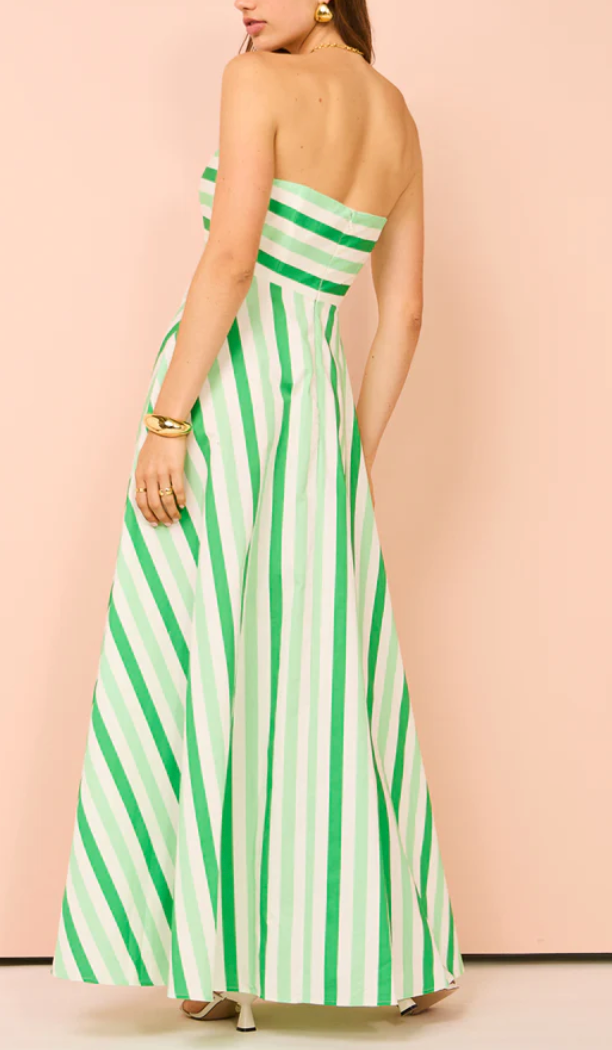 Hazel Dress In Midori Stripe