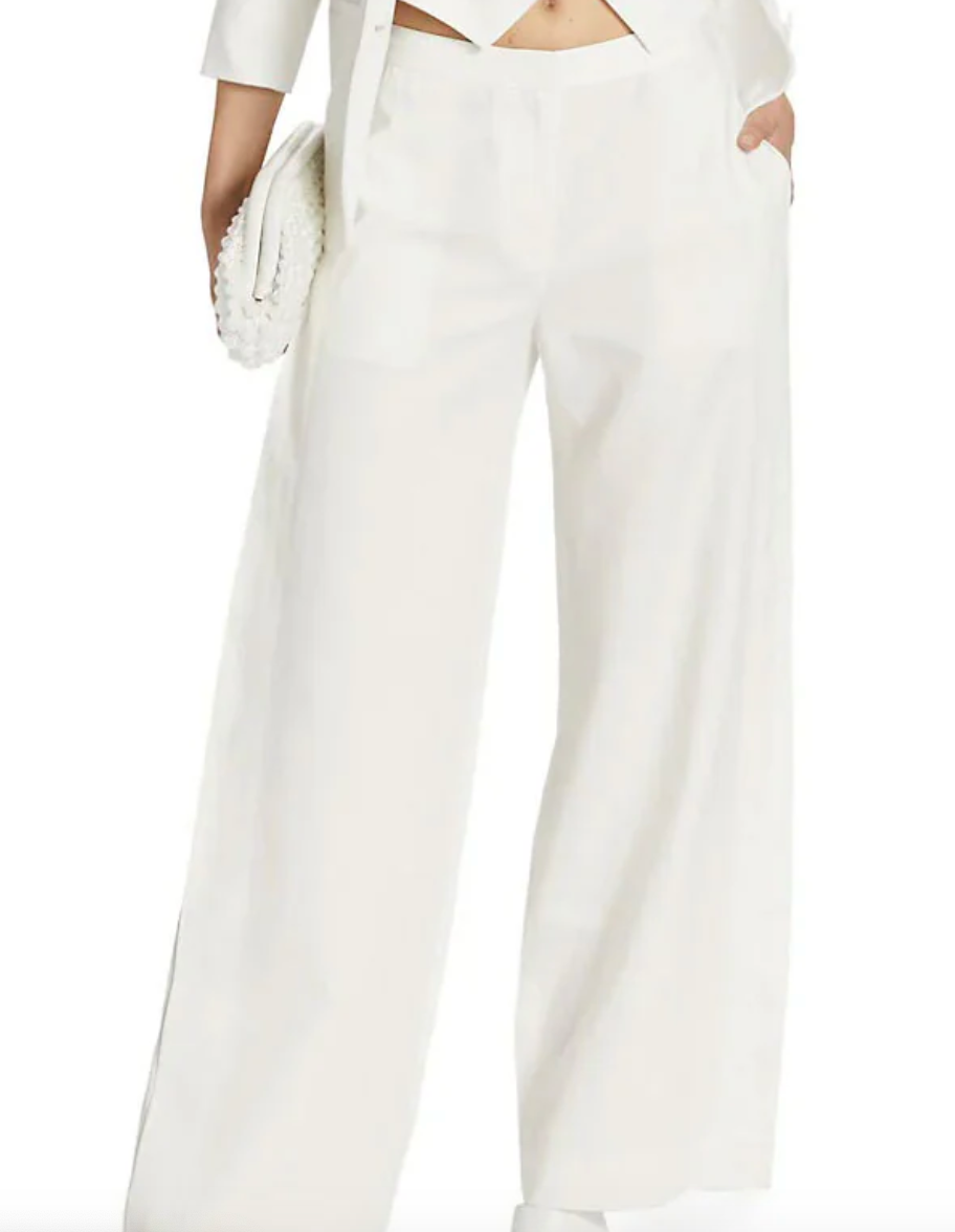 White Wide Leg Natalie Pant