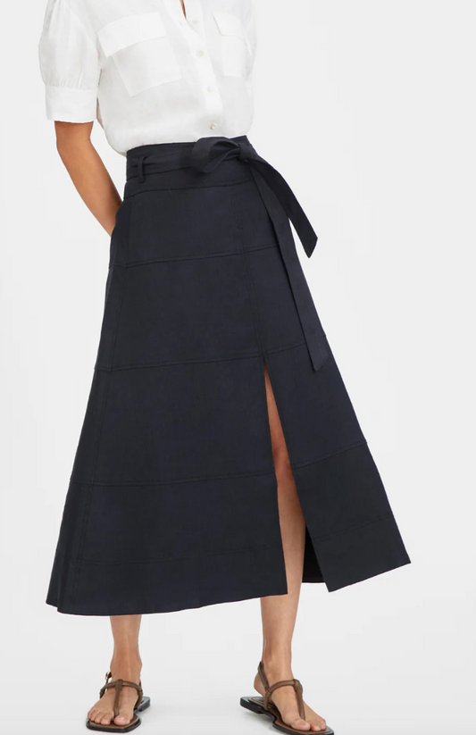 Hudson Skirt Black Linen