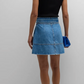 Courtney Belted Denim Mini Skirt