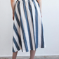 Never A Wallflower Button Down Blue & Brown Stripe Skirt