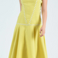 Fanm Mon Miray Midi Dress in Mustard Lime