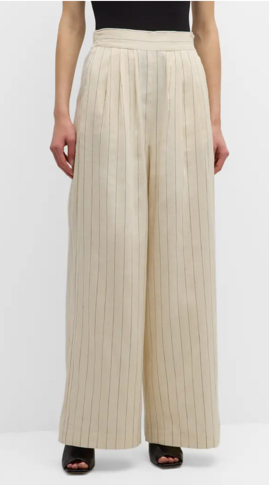 Nunes Striped High Rise Wide Leg Pants