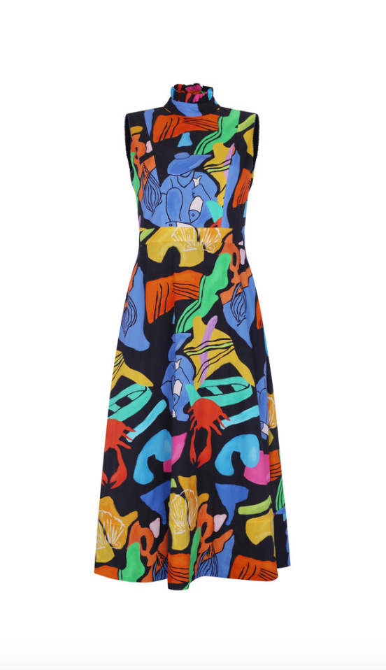 De Loreta Azucar Midi Dress - Pesca