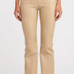 Travertine Leather Patch Pocket Super Flare Pant