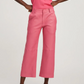 Hot Pink Leather Cropped Trousers