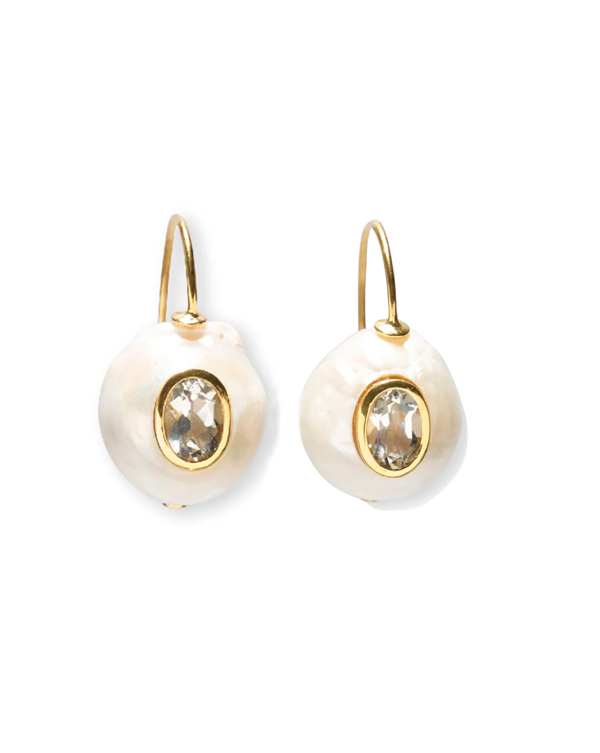 Pearl Pablo Earrings Green Amethyst