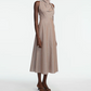 Striped Heathered Draped Halter Dress - The Lake Forest Shop