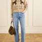 Crew Neck Cardigan Sweater