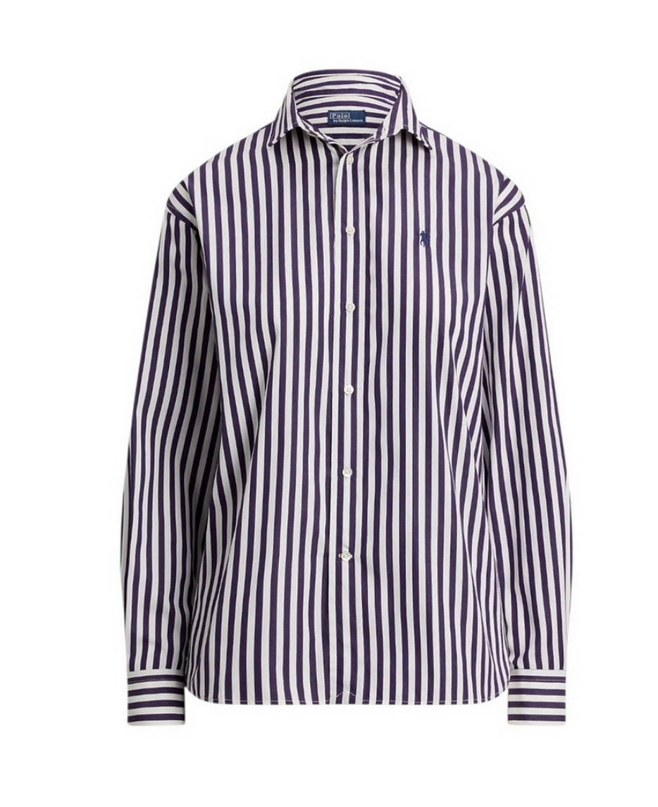 Cotton Stripe Blouse - The Lake Forest Shop