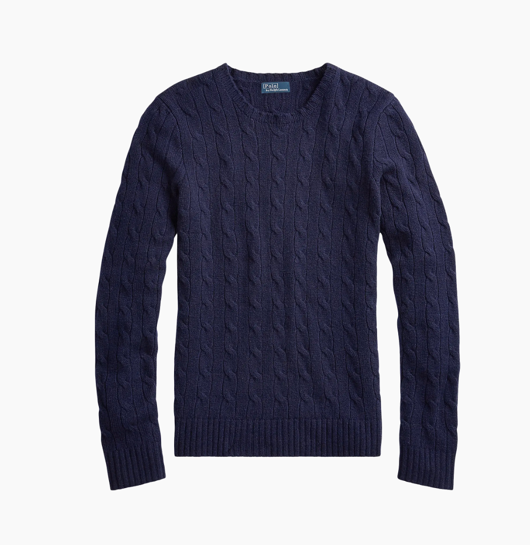 Iconic Polo Cable Knit Cashmere Sweater - The Lake Forest Shop