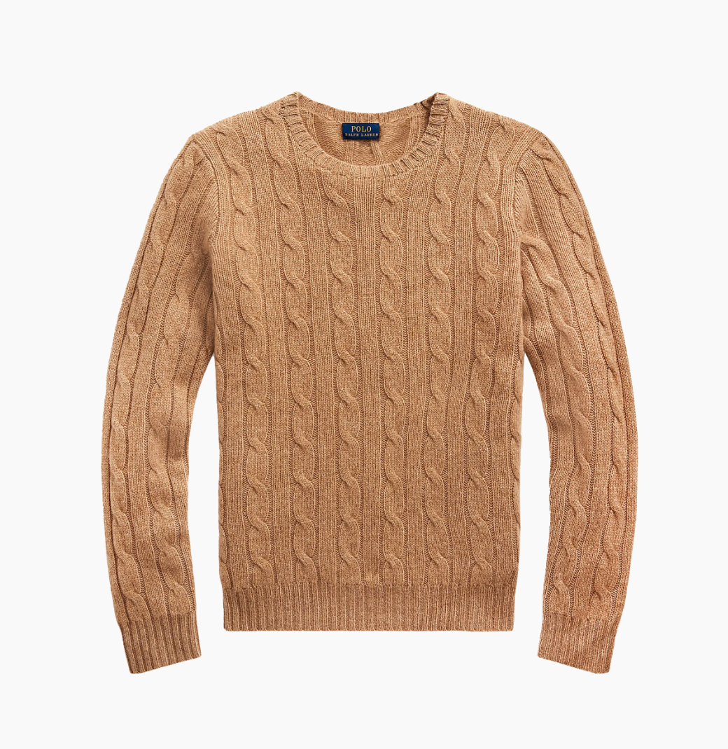 Iconic Polo Cable Knit Cashmere Sweater - The Lake Forest Shop