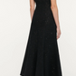 Emb Neckline Sequin Midi Dress